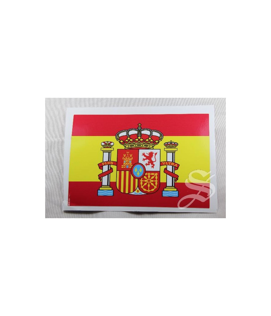 ADHESIVO 11,5 X 8 BANDERA ESPAÑA CON ESCUDO