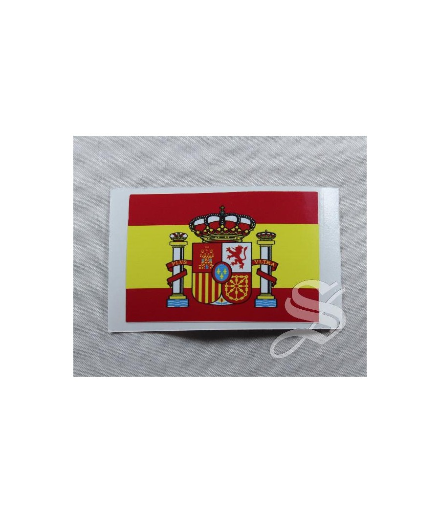 ADHESIVO 55  X 42 MM. BANDERA ESPAÑA CON ESCUDO