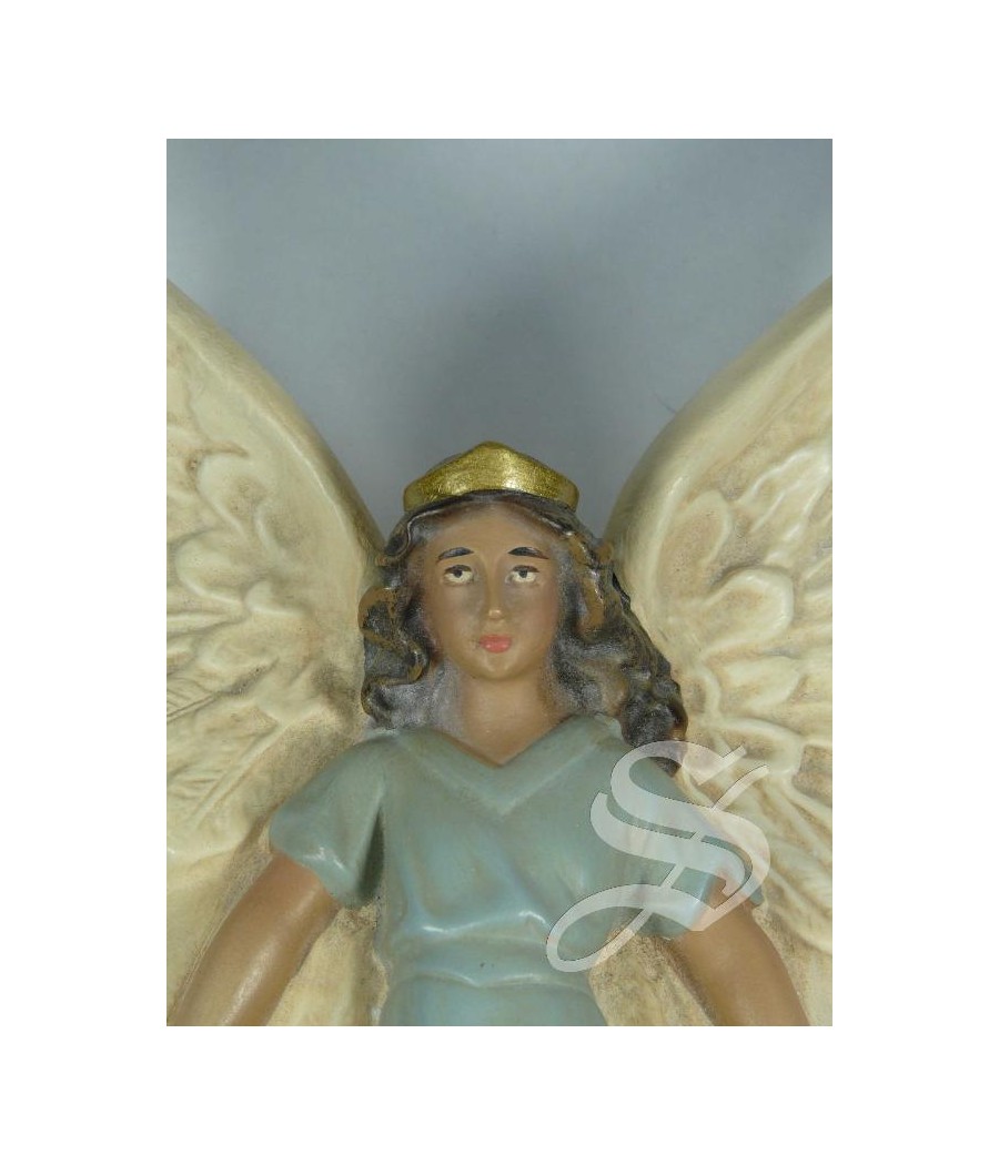 ANGEL GLORIA PARA NACIMIENTO 30 CM. PASTA DE MADERA DECORACION ANTIGUA