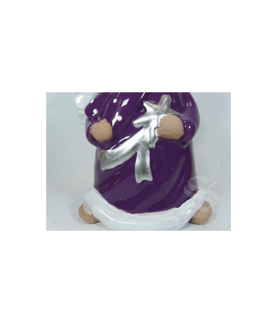 ANGEL NAVIDAD CERAMICA 13*10*20 MORADO