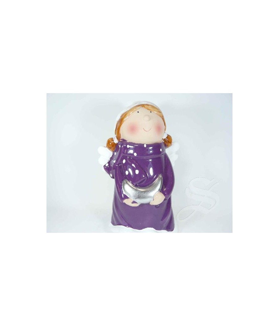 ANGEL NAVIDAD CERAMICA 13*10*20 MORADO