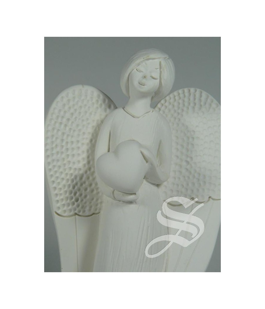 ANGEL RESINA 13,5 CM. MANOS JUNTAS Y ACABADO BLANCO CON CAJA REGALO