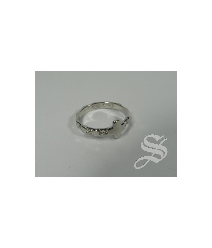 ANILLO ROSARIO PLATA TALLA 11 - 16,2 MM