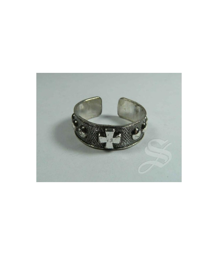 ANILLO ROSARIO REGULABLE PLATEADO