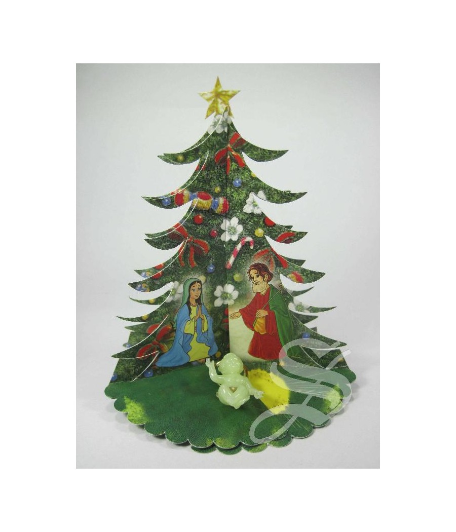 ARBOL NAVIDAD PARA MONTAR NIÑO FOSFORO 15 CM