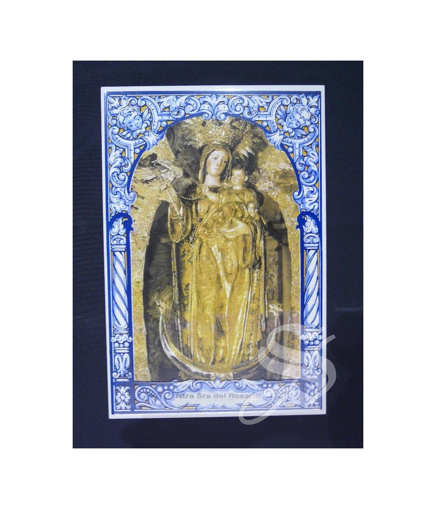 AZULEJO CERAMICA VIRGEN DEL ROSARIO CALCA AL HORNO 20 * 30 AGUANTA INTEMPERIE