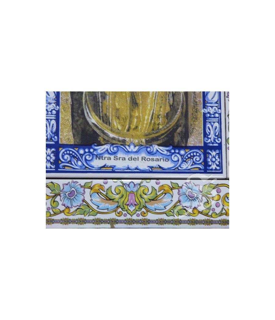 AZULEJO CERAMICA VIRGEN DEL ROSARIO CALCA AL HORNO 20 * 30 AGUANTA INTEMPERIE