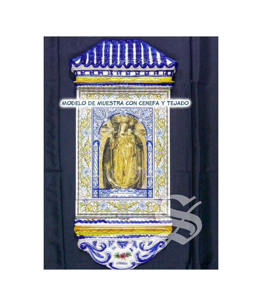 AZULEJO CERAMICA VIRGEN DEL ROSARIO CALCA AL HORNO 20 * 30 AGUANTA INTEMPERIE