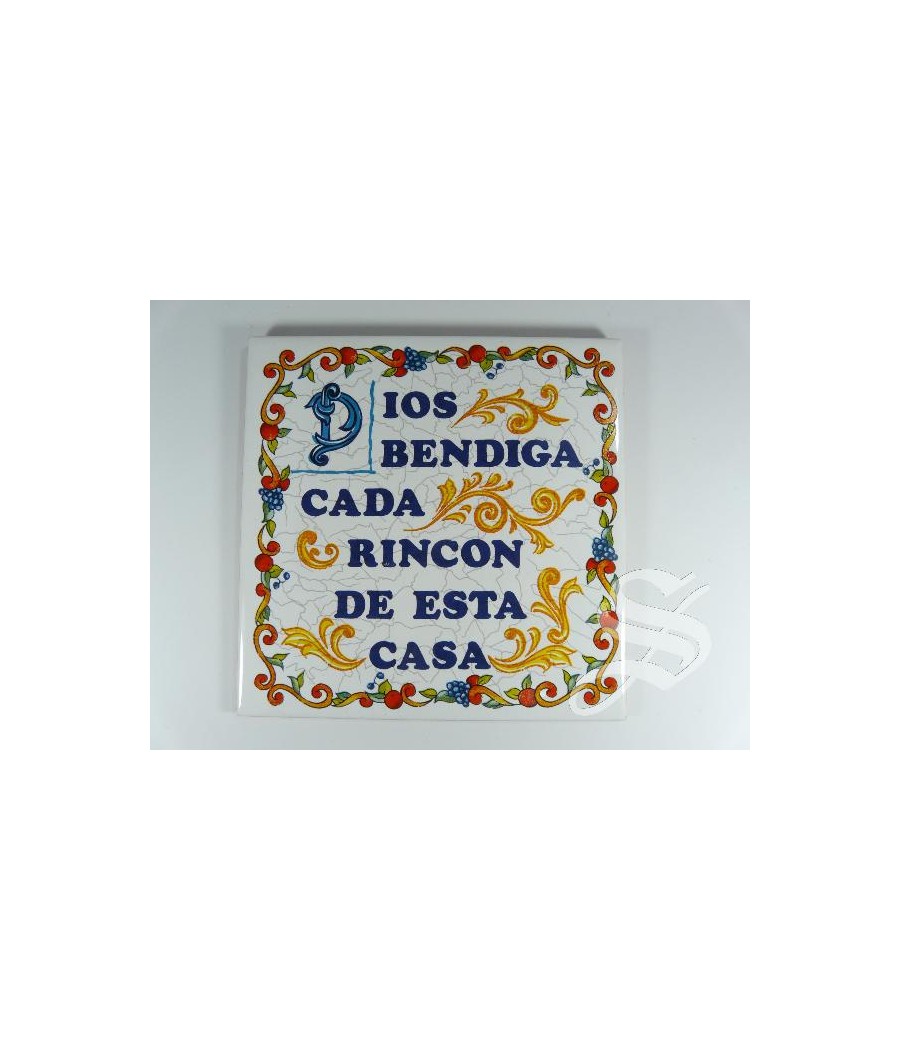 AZULEJO DIOS BENDIGA 15 X 15