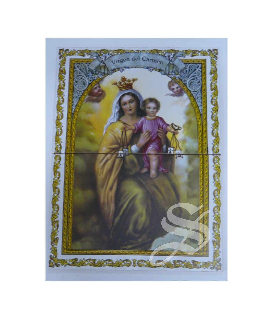 AZULEJO MOSAICO CERAMICA VIRGEN DEL CARMEN 45 * 60