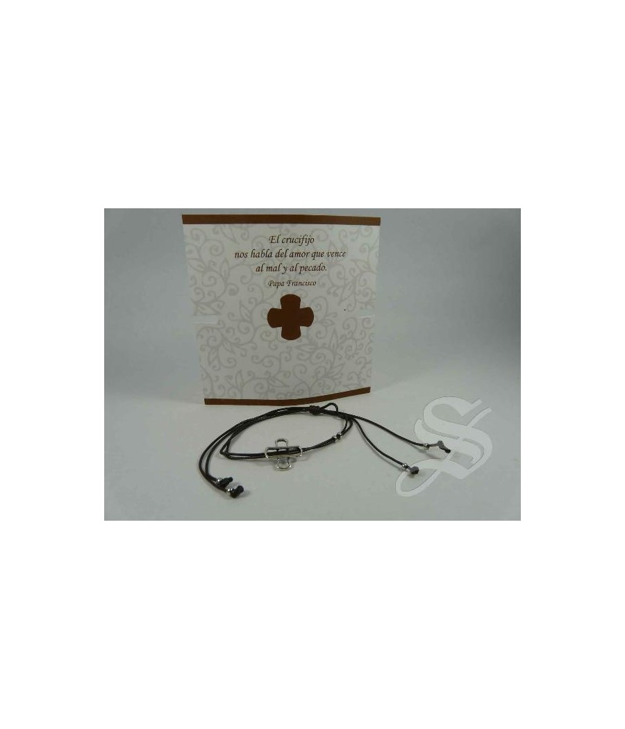 BLISTER PULSERA CRUZ METAL CONFIRMACION