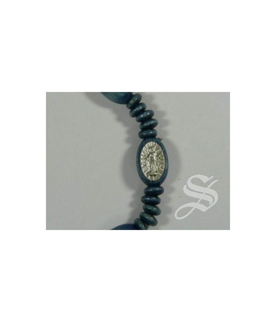 BRAZALETE ELASTICO MADERA OVAL MILAGROSA