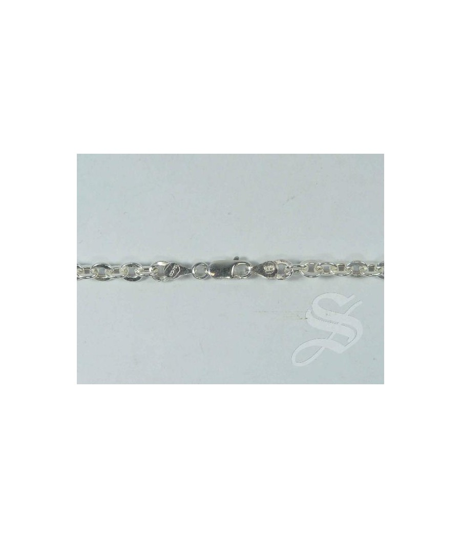 CADENA PLATA 2 X 40CM ROLO DIAMANTADA