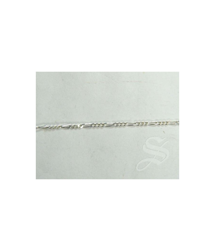 CADENA PLATA FIGARO 50*40 CM.
