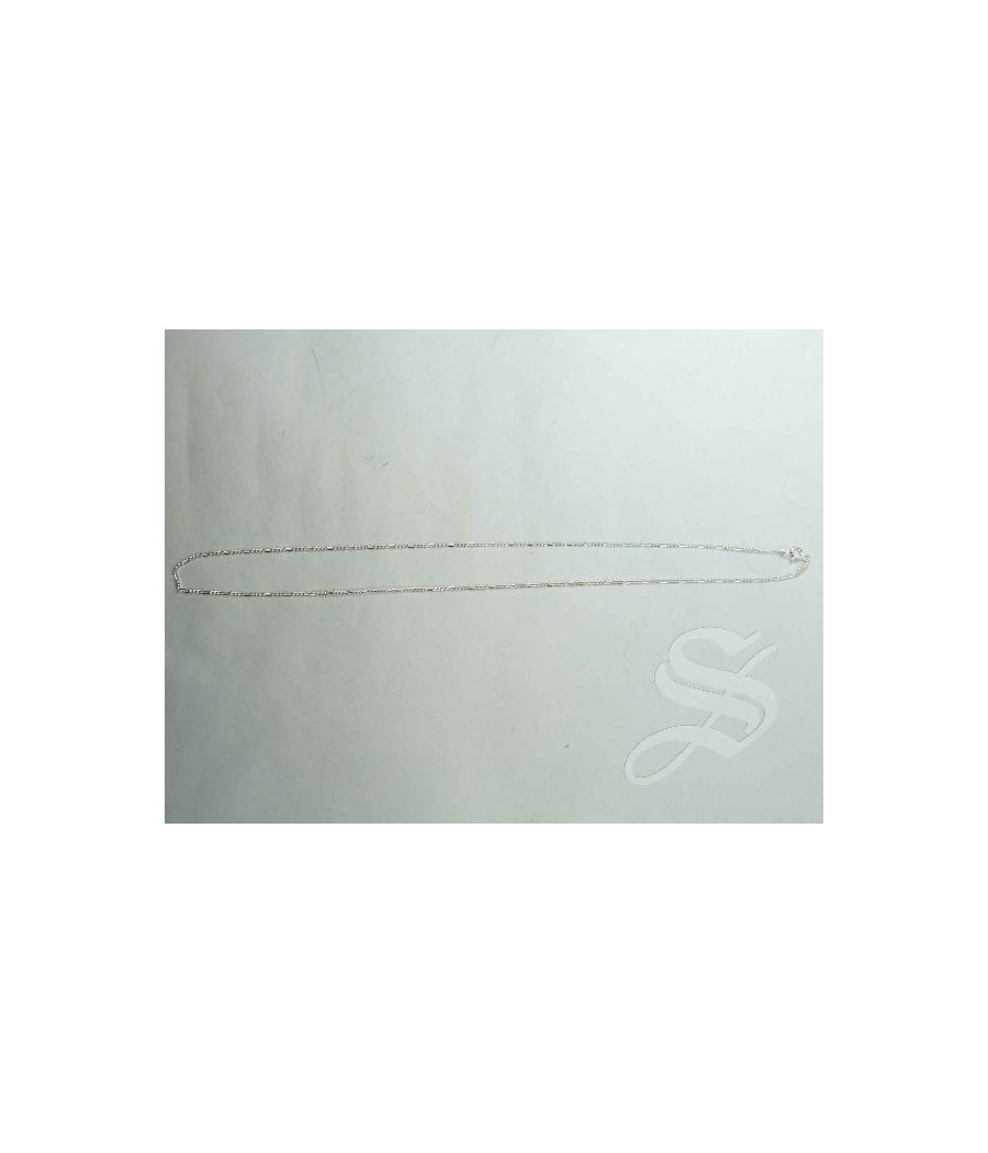CADENA PLATA FIGARO 50*40 CM.