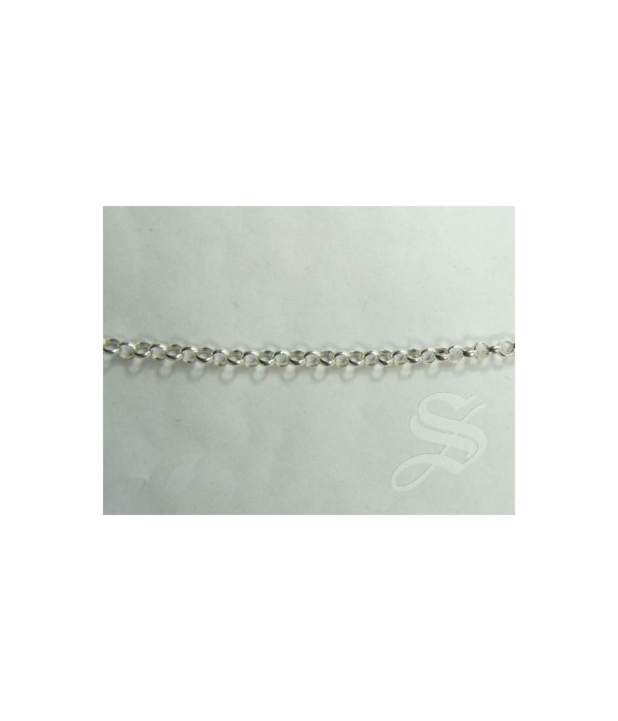 CADENA PLATA ROLO 1 X 50 CM.