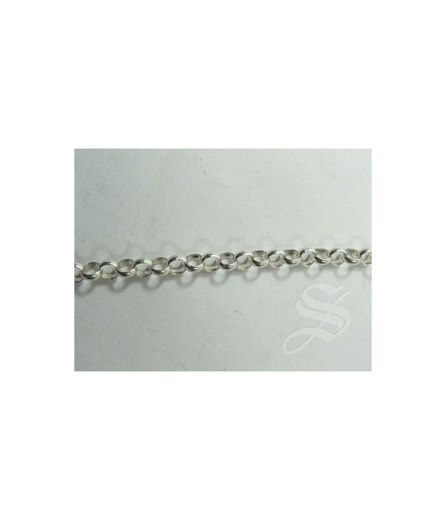 CADENA PLATA ROLO 15MM * 40CM.