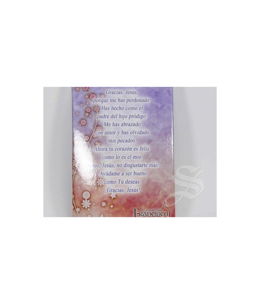 BOTELLITA CRISTAL CON  ROSARIO DE COLORES