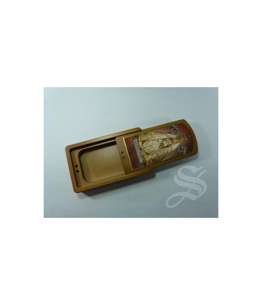 CAJA MADERA VIRGEN DEL PRADO 14*7.5*2.5 CM