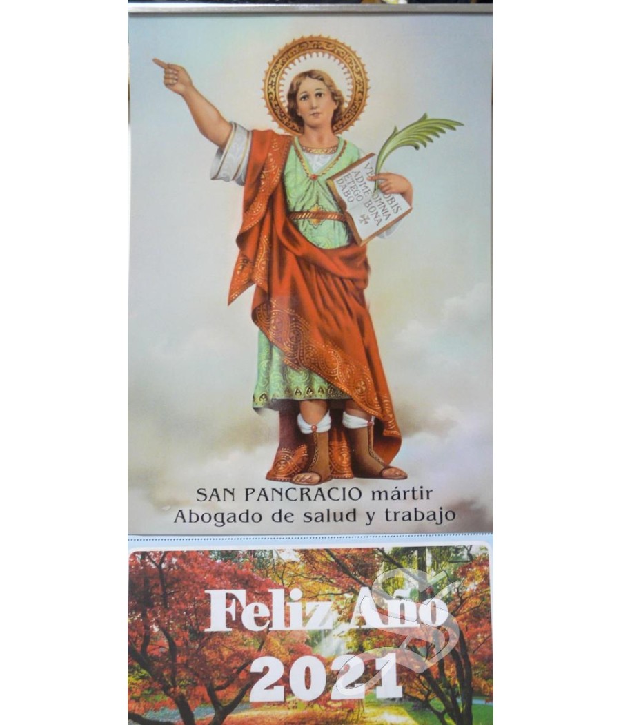 CALENDARIO PARED SAN PANCRACIO ALMANAQUE CON FALDILLA 2022