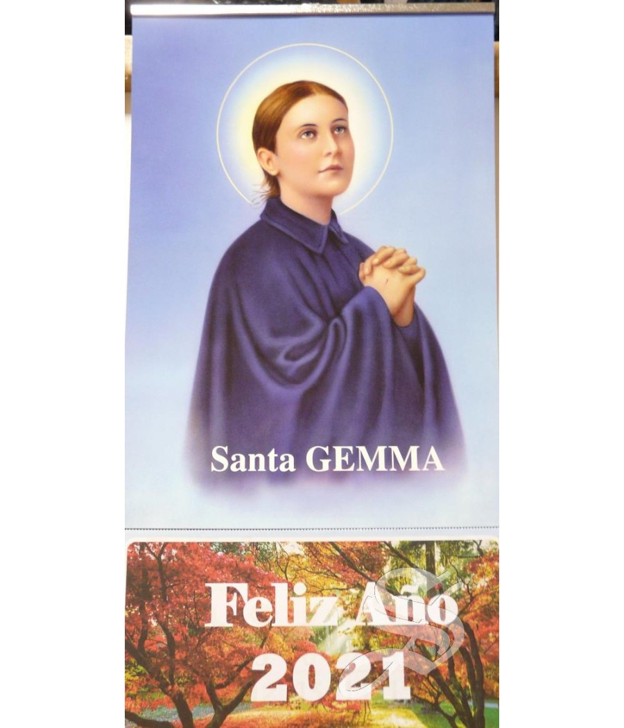 CALENDARIO PARED SANTA GEMA ALMANAQUE CON FALDILLA 2022