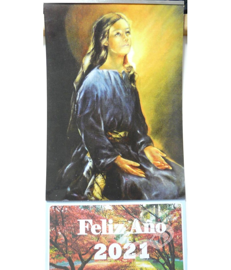 CALENDARIO PARED VIRGEN ORANTE ALMANAQUE CON FALDILLA 2022