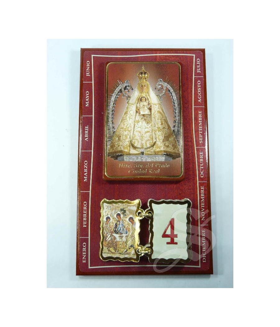 CALENDARIO PERPETUO VIRGEN DEL PRADO 12,5*22 CM