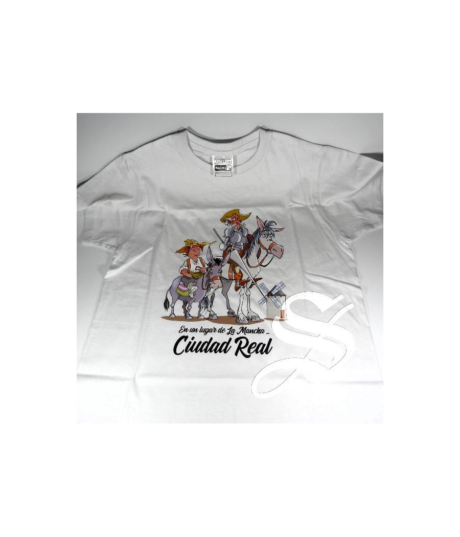 CAMISETA BLANCA QUIJOTE Y SANCHO. T 10/12