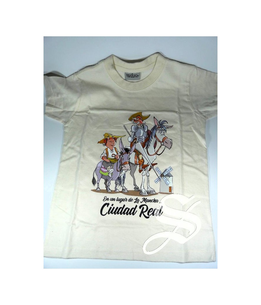 CAMISETA BLANCA QUIJOTE Y SANCHO. T3