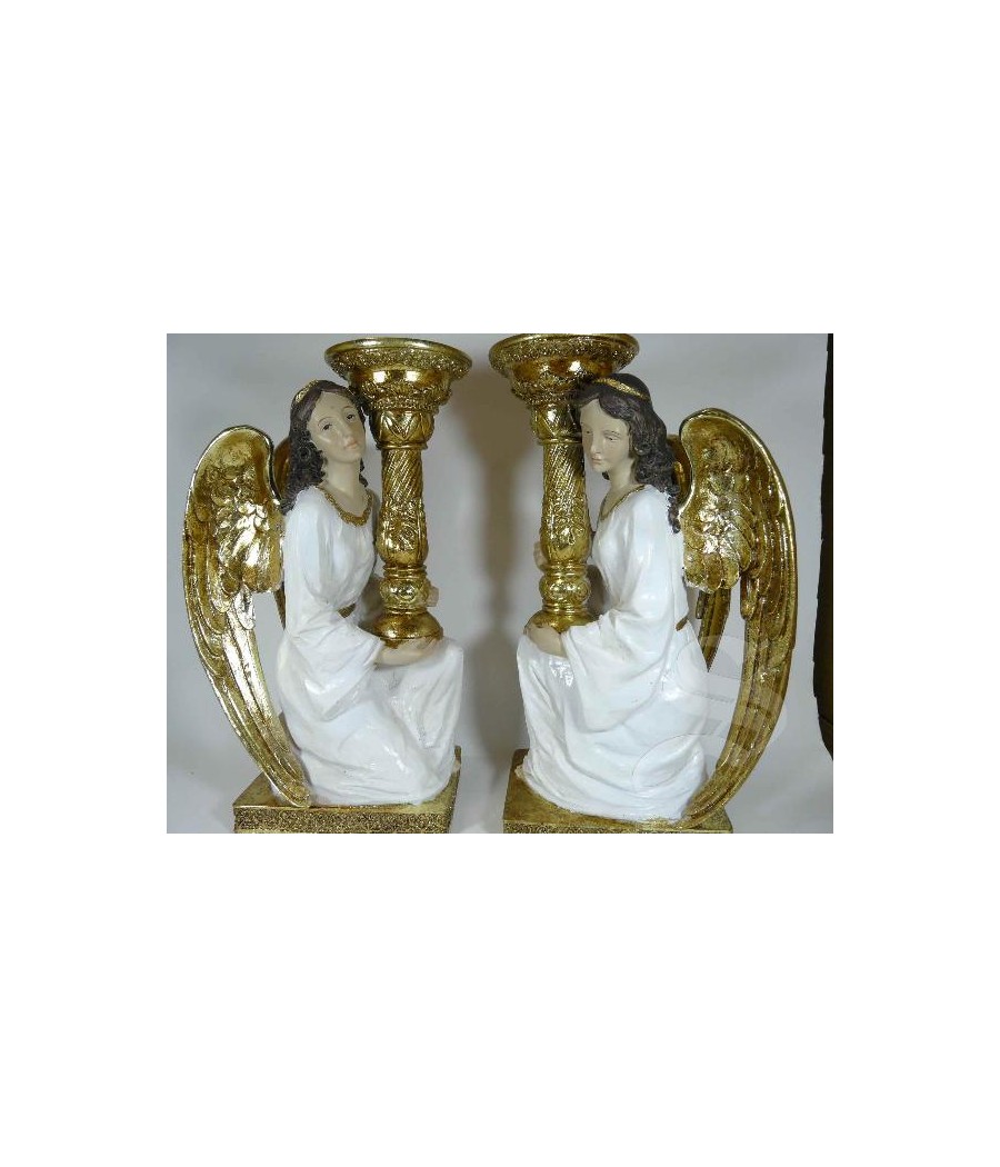 CANDELABRO ANGEL DE RODILLAS 29 CM.