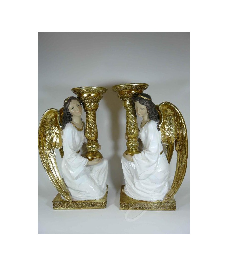 CANDELABRO ANGEL DE RODILLAS 29 CM.