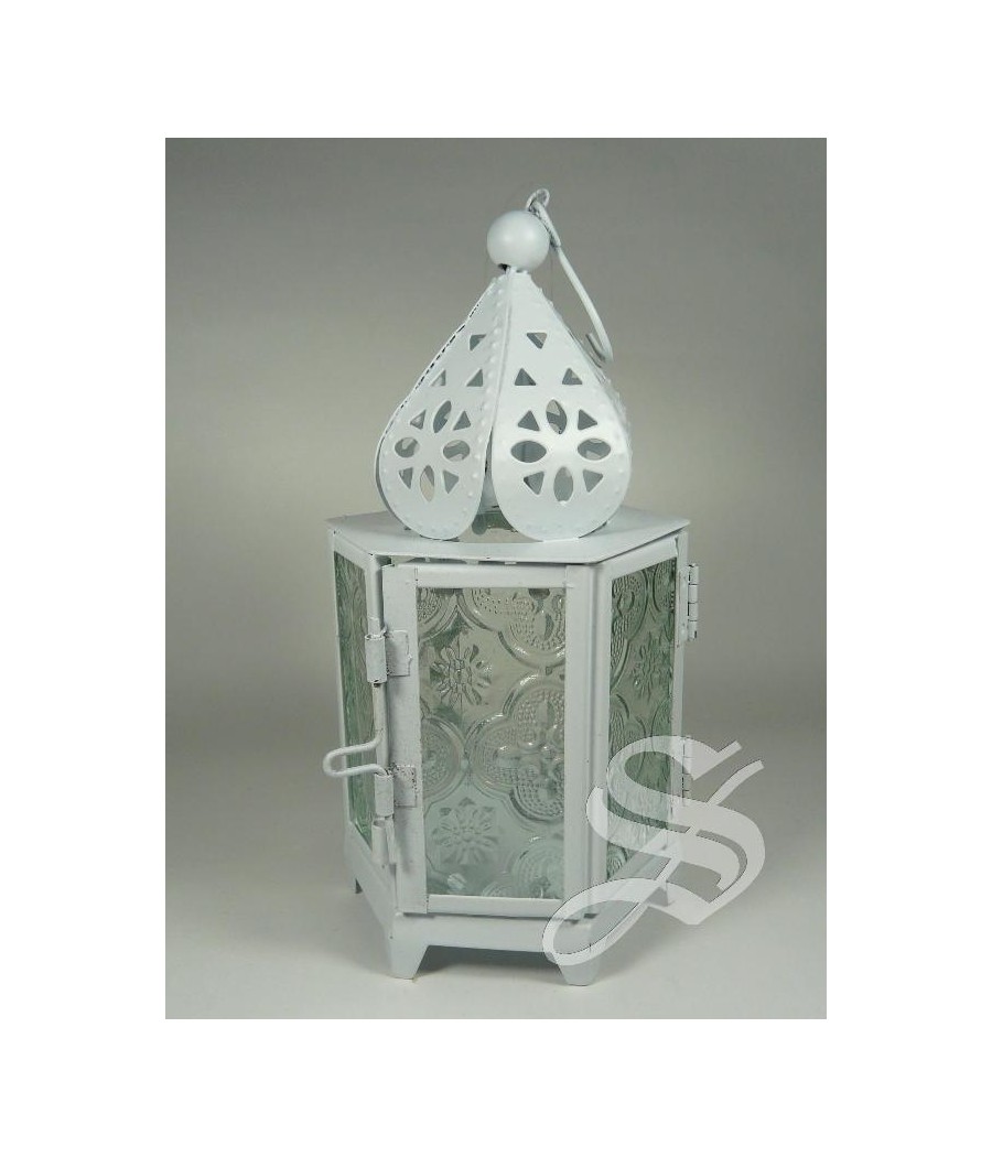 CANDIL ARABE BLANCO 8 X 17 CM FAROL