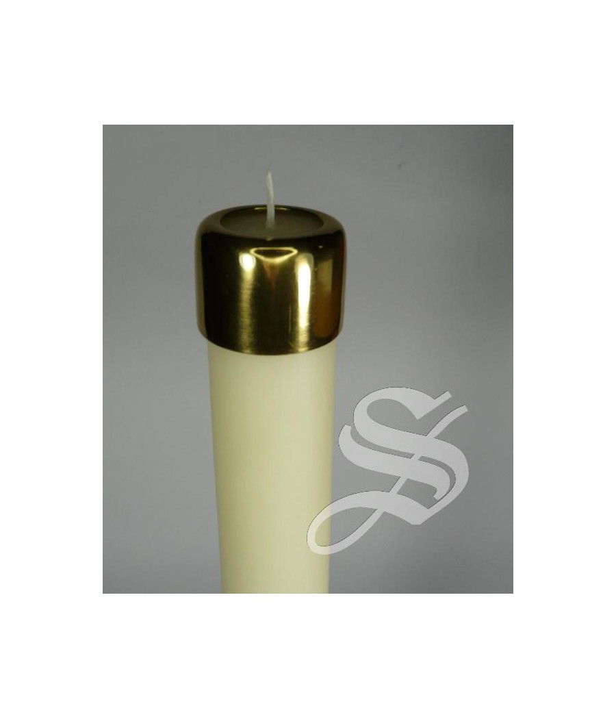 CAPITEL PARA VELAS 3 CM. METAL DORADO