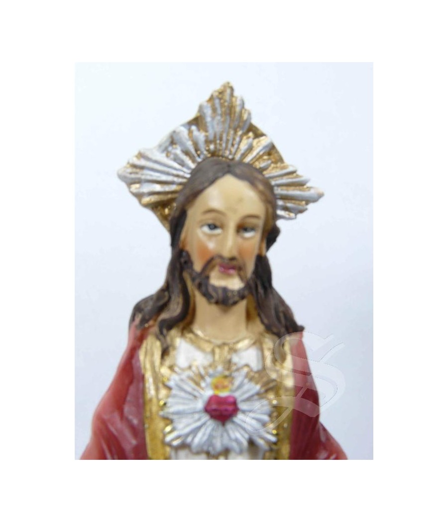 CORAZON DE JESUS 15 CM. RESINA