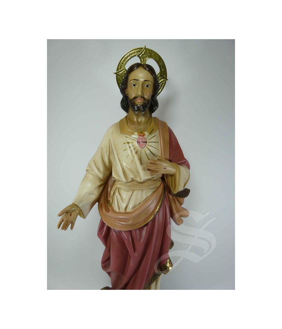 CORAZON JESUS 50CMS. ANTIGUO PASTA DE MADERA