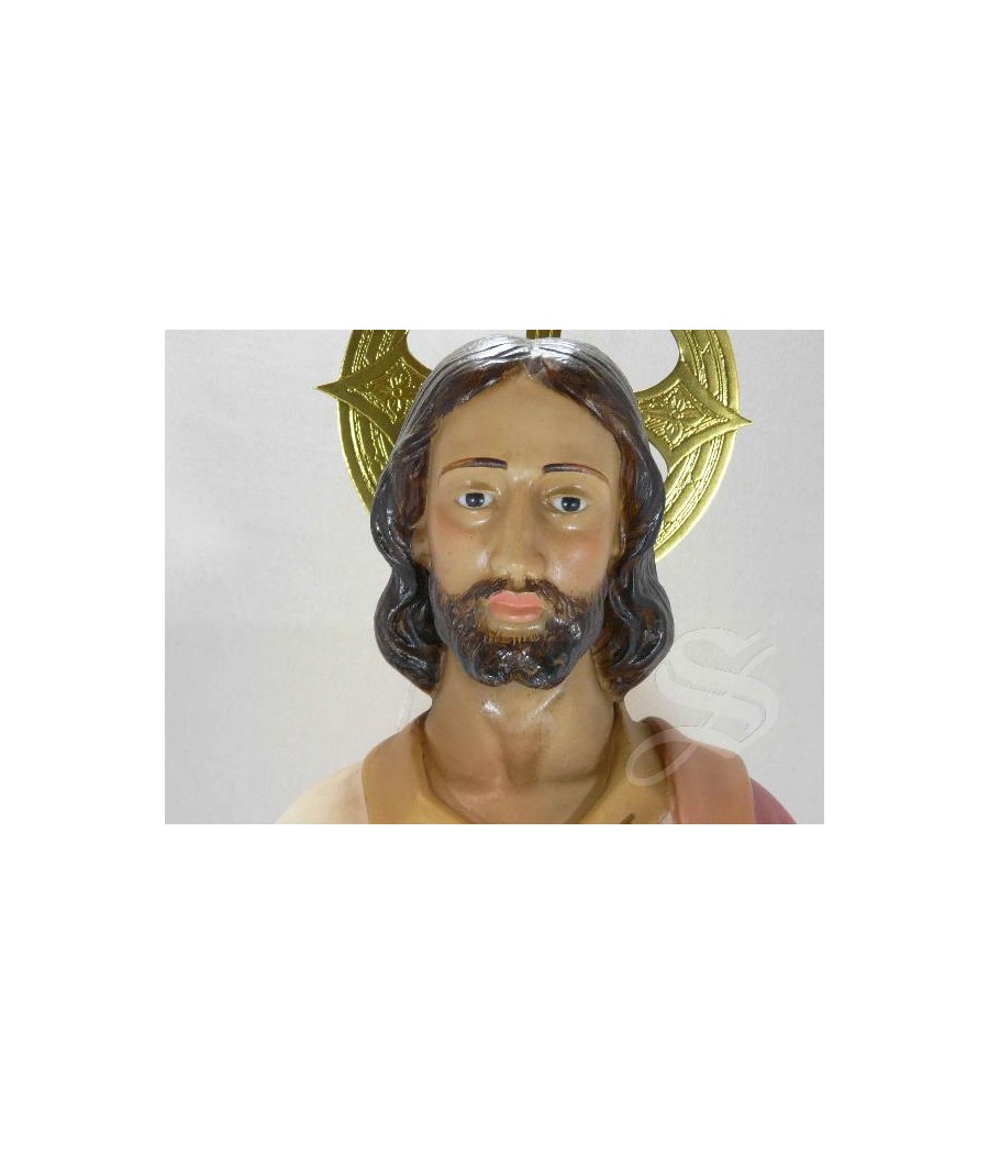 CORAZON JESUS 50CMS. ANTIGUO PASTA DE MADERA