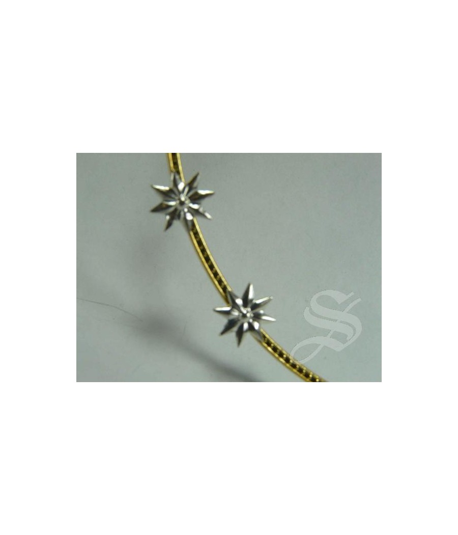 CORONA ARO CON ESTRELLAS 12 CM