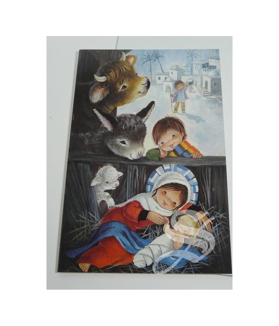 CRISMA NAVIDAD RELIGIOSO 12 X 16,5 DOBLE CON SOBRE