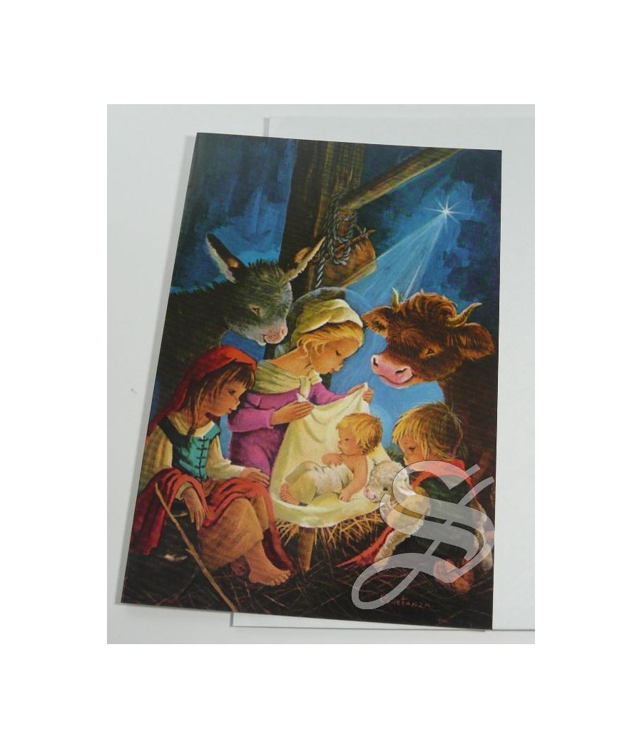 CRISMA NAVIDAD RELIGIOSO 12 X 16,5 DOBLE CON SOBRE