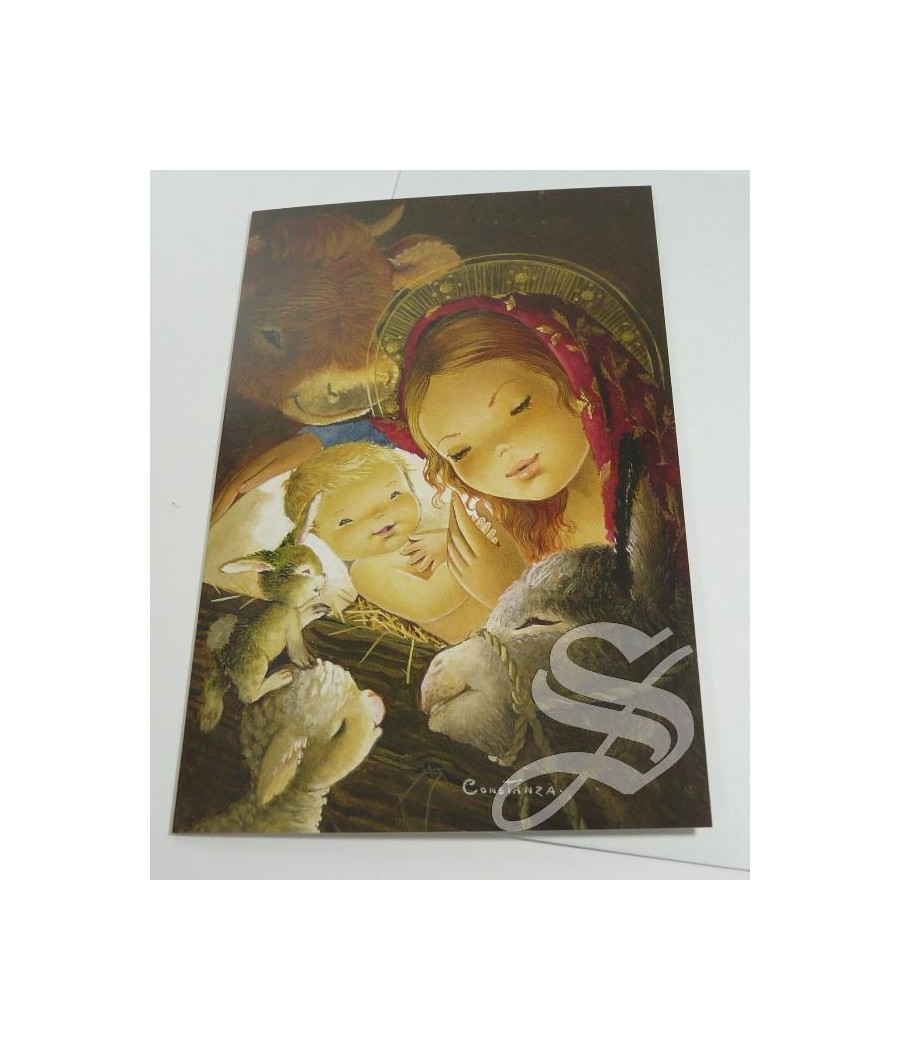 CRISMA NAVIDAD RELIGIOSO 12 X 16,5 DOBLE CON SOBRE