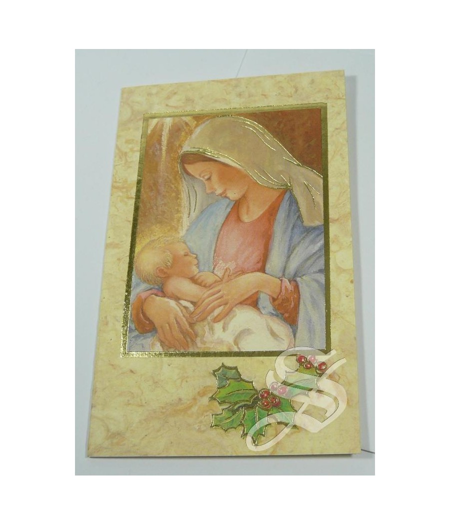 CRISMA NAVIDAD RELIGIOSO 9,5 * 13,5 DOBLE CON SOBRE