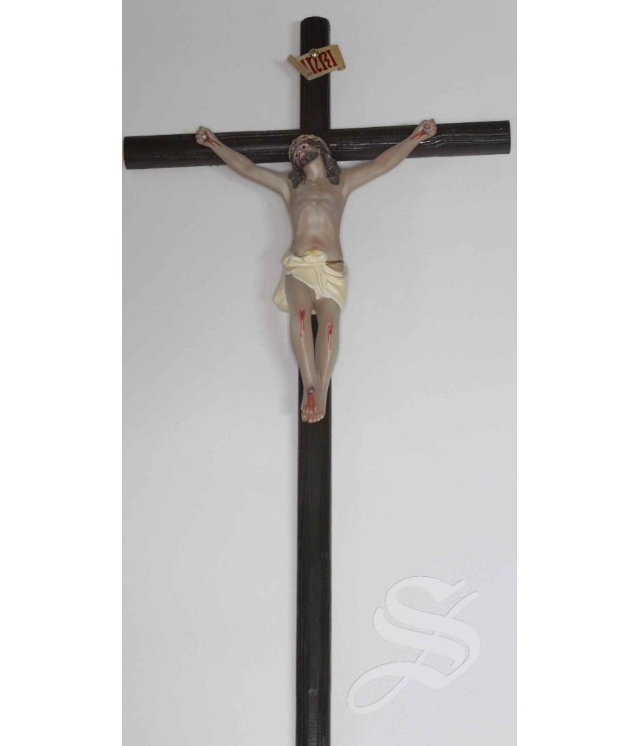 CRISTO AGONIA CRUZ RUSTICA 25 CM.