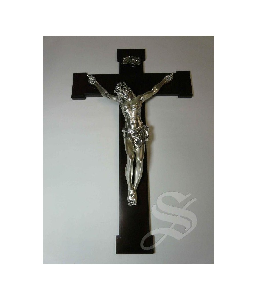 CRUCIFIJO 52 CM PLATA