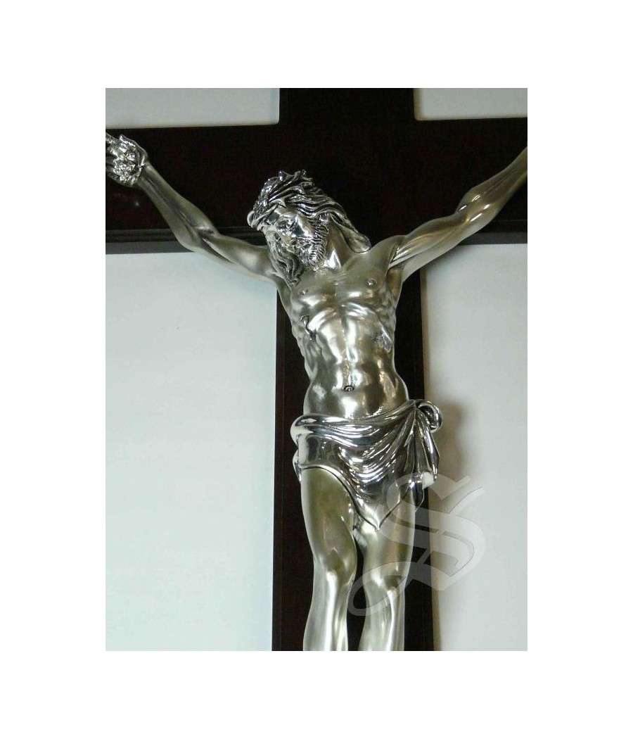 CRUCIFIJO 52 CM PLATA