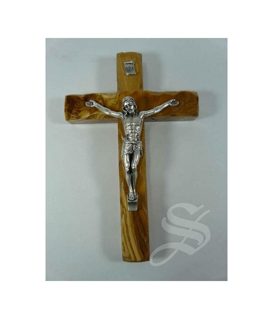 CRUCIFIJO EN OLIVO 15 CM. CRISTO METAL