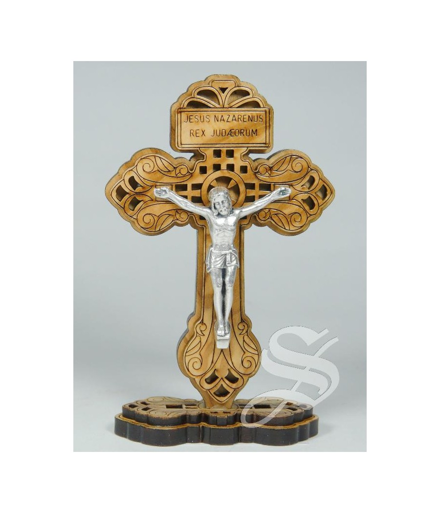 CRUZ DEL PERDON SAN PIO X MADERA OLIVO CON BASE 9 X 5,8 €