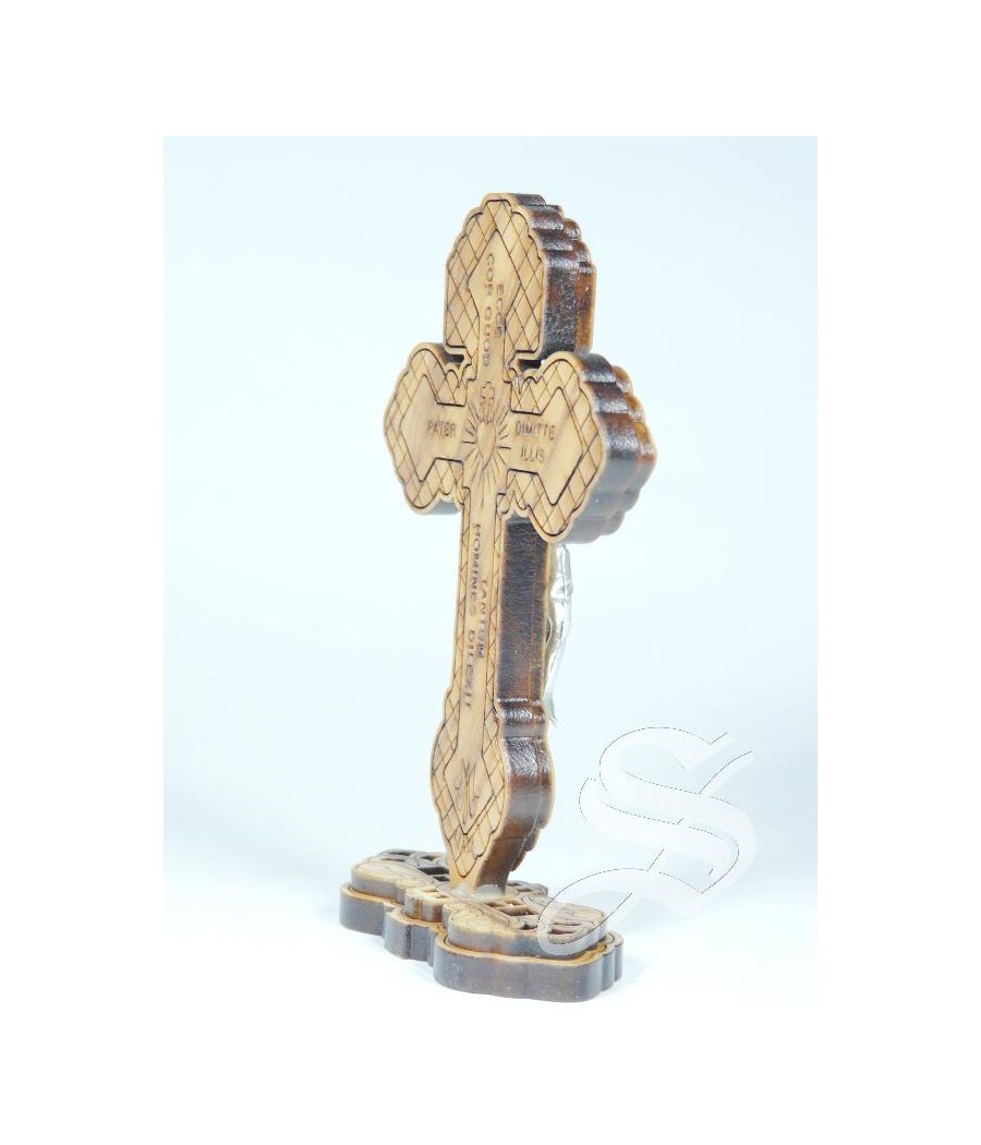 CRUZ DEL PERDON SAN PIO X MADERA OLIVO CON BASE 9 X 5,8 €