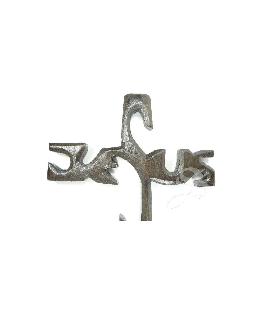 CRUZ JESUS EN MADERA 24,5 X 20