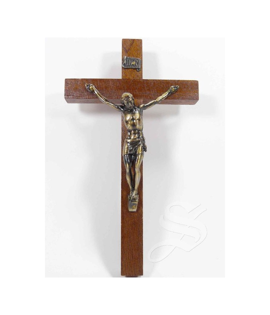 CRUZ MADERA 15CM CON CRISTO