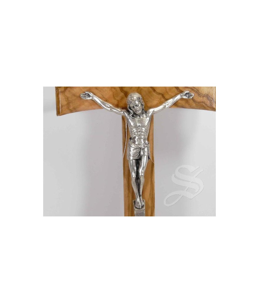 CRUZ MADERA 20 CM. CRISTO EN METAL